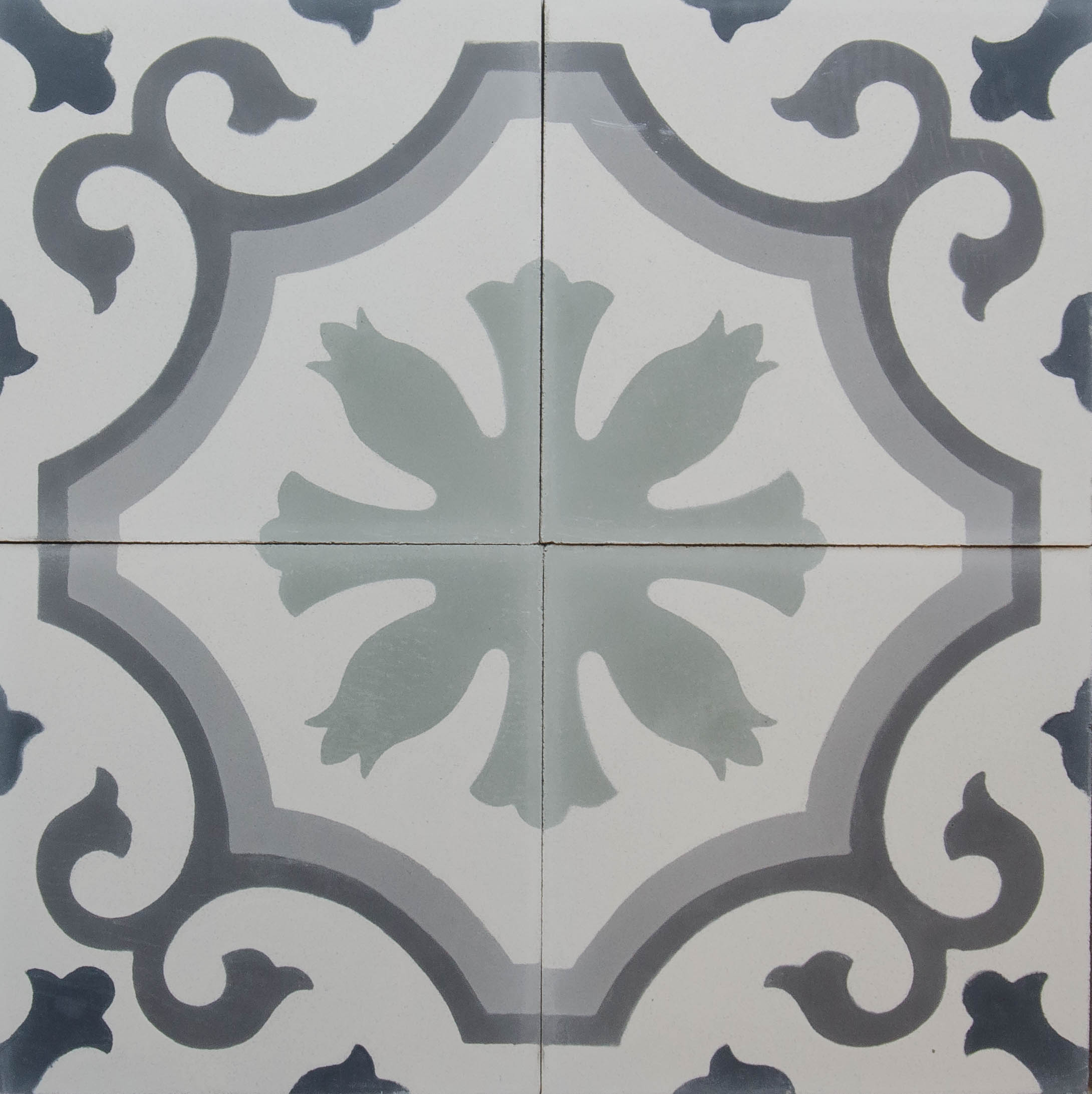 Ambrosia Gris-Grey Encaustic Cement Tile